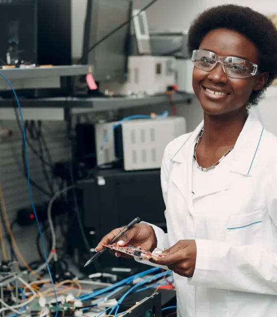 scientist-african-american-woman-working-laboratory-with-electronic-instruments